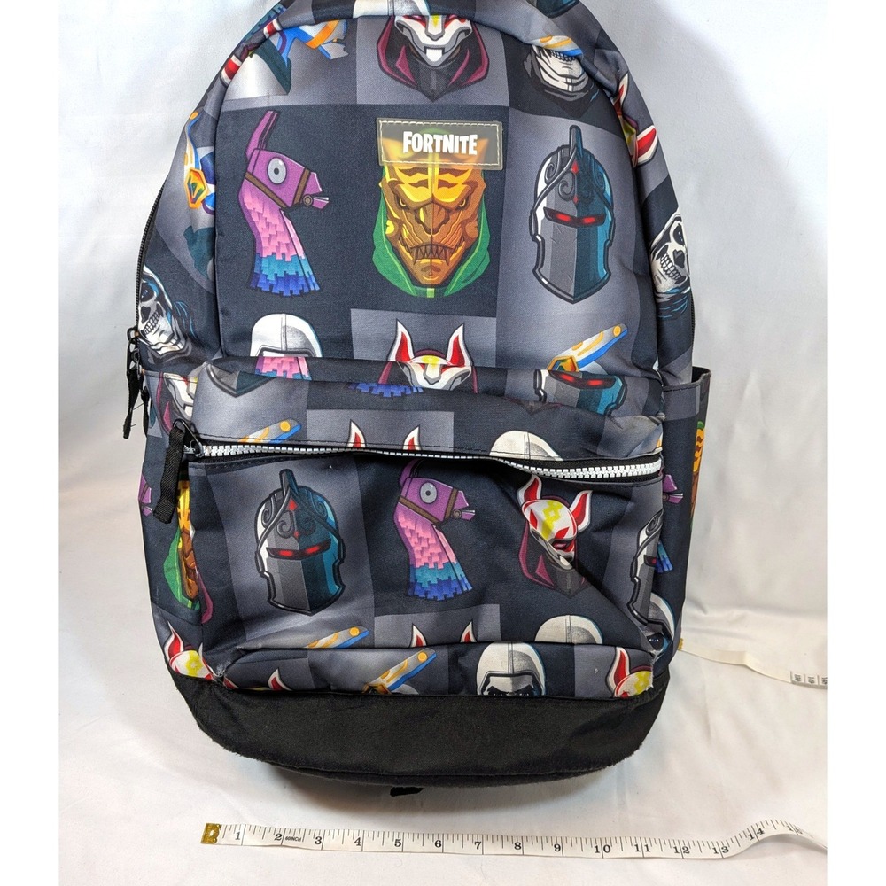 Fortnite Black Backpack; Multi-Character Print, School Bag